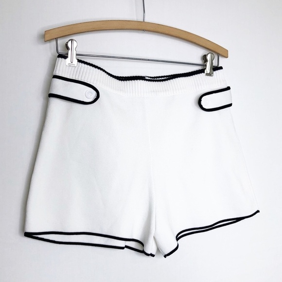 English factory ivory black trim knit shorts - Picture 8 of 10